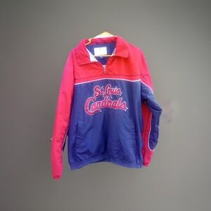 St Louis cardinals Baseball‎ Pullover Warmup Embroidered Sz L MLB Genuine...